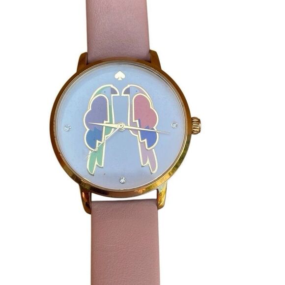 KATE SPADE NEW YORK PARROT METRO BLUSH NUDE WOMEN’S WATCH 34 MM - Picture 1 of 6